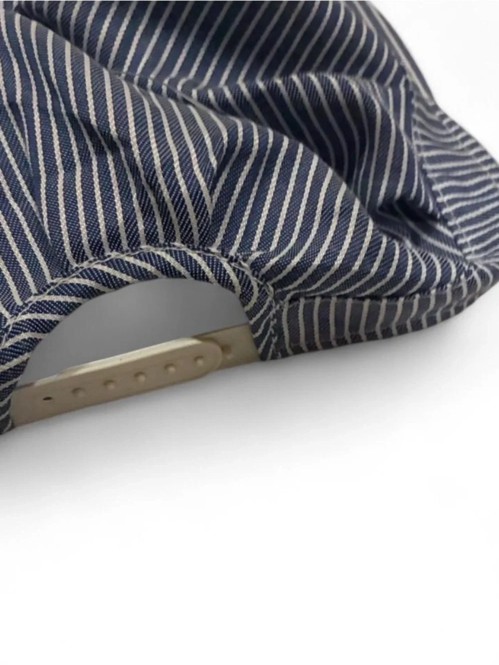 Striped Navy and White Cotton Baker Boy Cap - Kids Train Conducter Costume